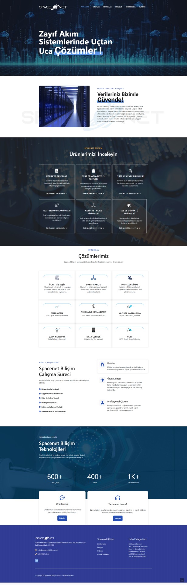 Bilişim Firması Web Sitesi Tasarımı web sitesi