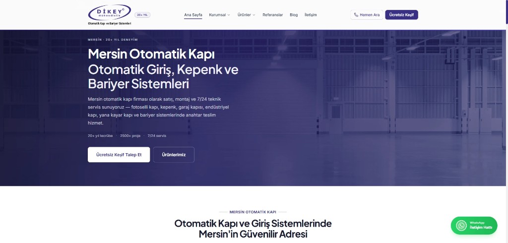 Otomatik Kapı Firması Web Tasarımı