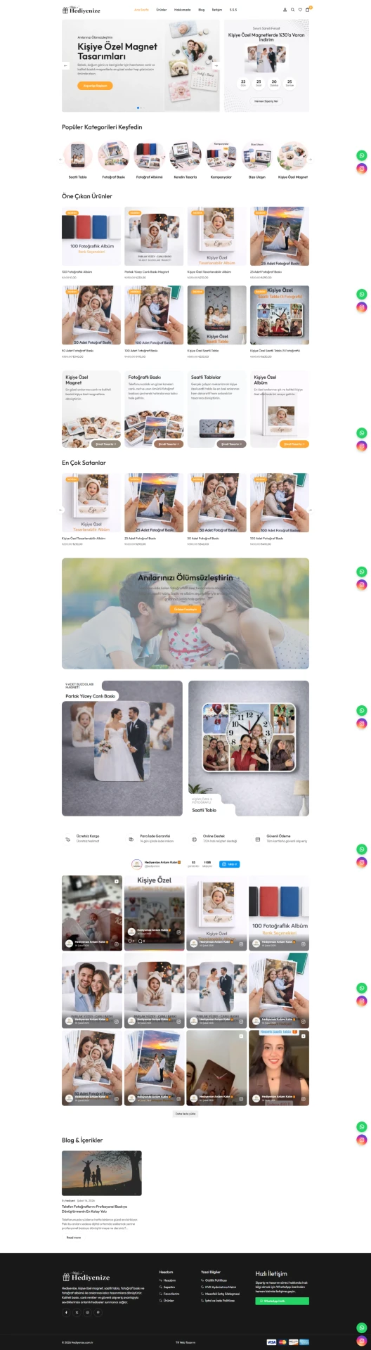 E-Ticaret Web Sitesi Hediyenize - e-ticaret web sitesi tasarımı, online mağaza referansı. Web tasarım firması, web tasarım fiyatları.