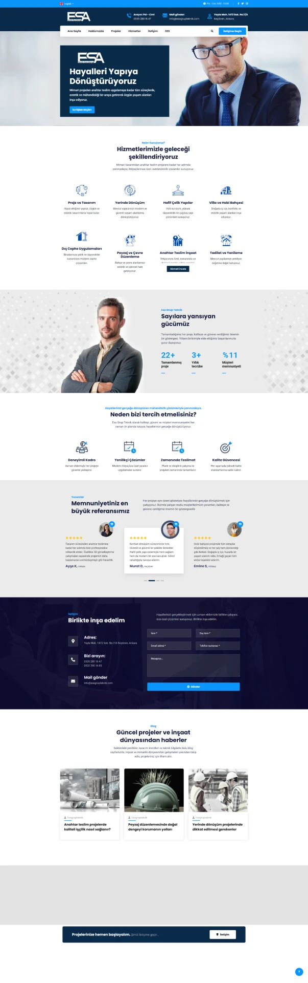 İnşaat Firması Web Sitesi - inşaat firması web tasarım, web tasarım firması referansı. Müteahhit web sitesi, web tasarım fiyatları.