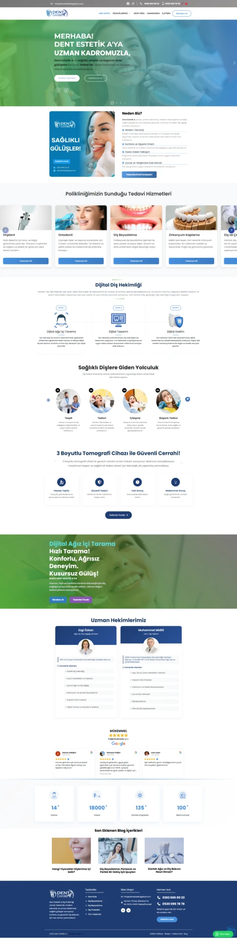 Estetik Diş Polikliniği - diş kliniği web tasarım, web tasarım firması referansı. Web tasarım fiyatları.