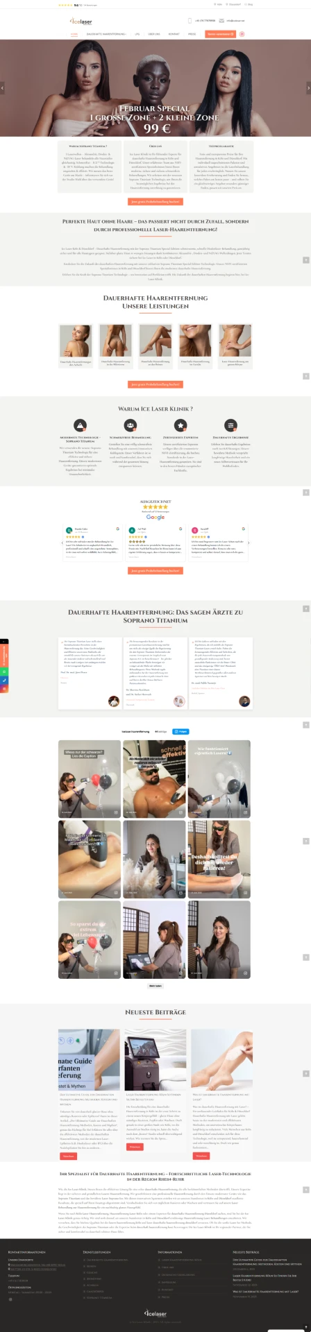 Güzellik Merkezi Web Sitesi Tasarımı web sitesi