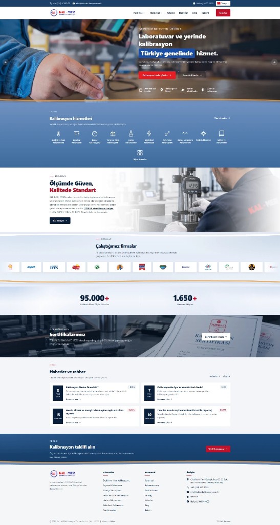 Kalibrasyon Firması Web Sitesi Tasarımı