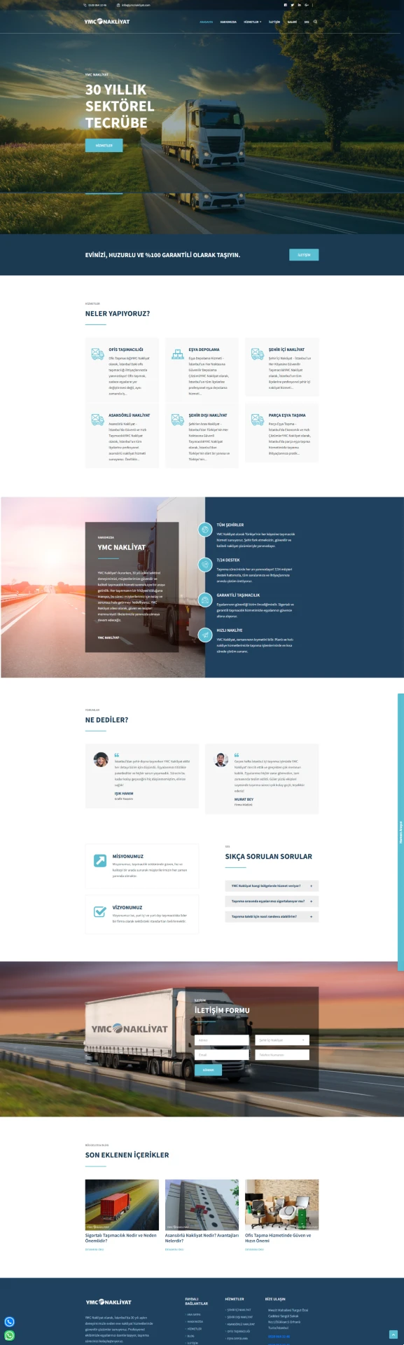 Nakliyat Firması - nakliyat firması web tasarım, lojistik web sitesi referansı. Evden eve nakliyat, web tasarım fiyatları.