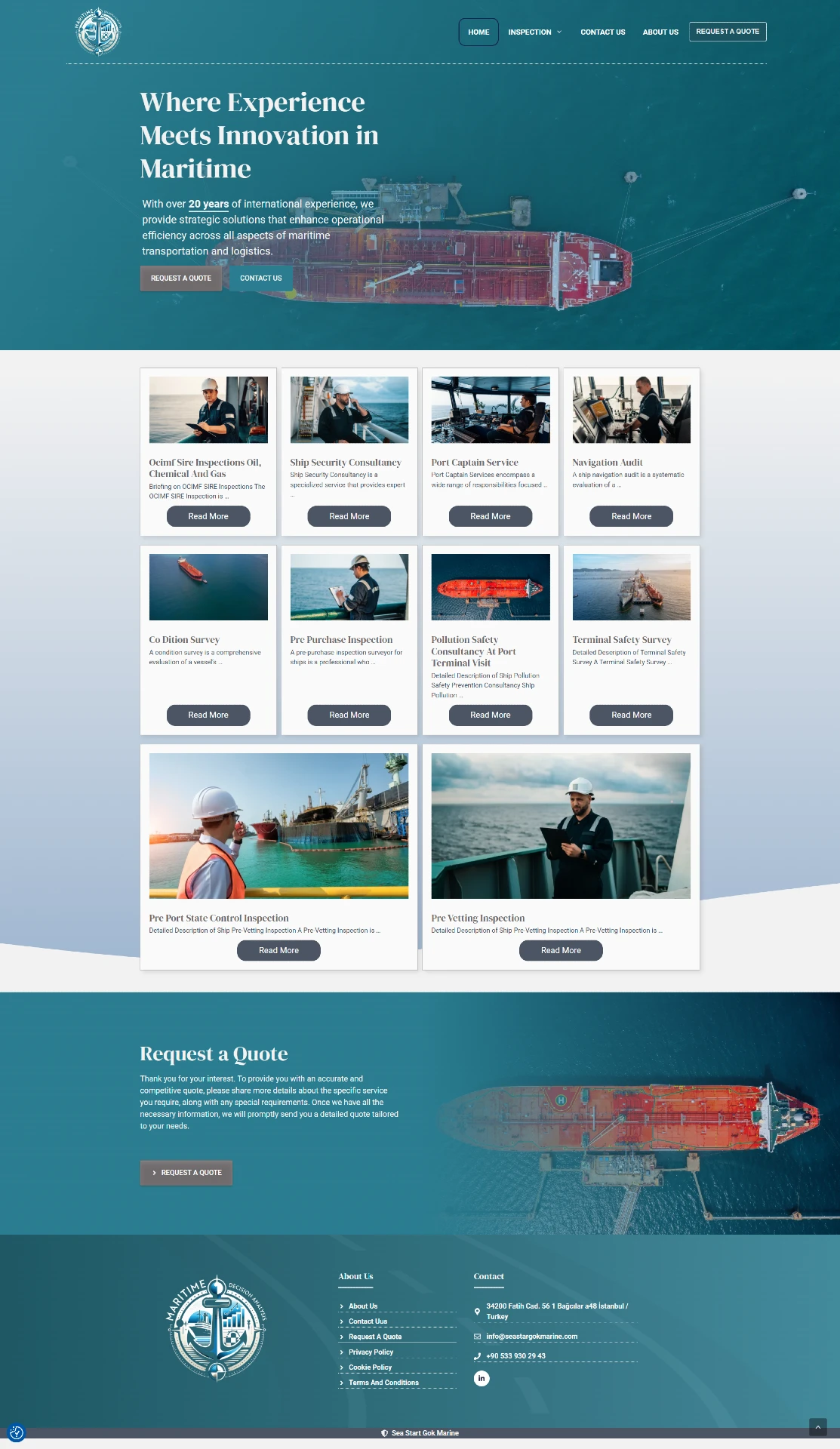 Denizcilik Faaliyetleri web sitesi