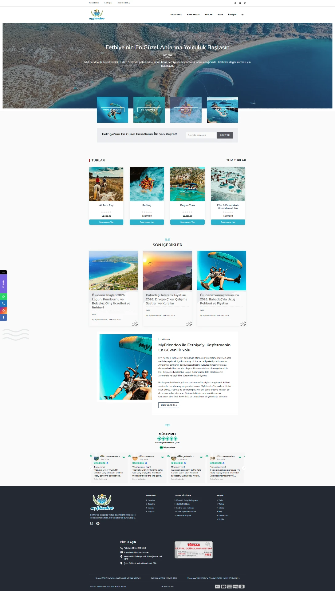 Turizm Acentası Web Sitesi Tasarımı web sitesi