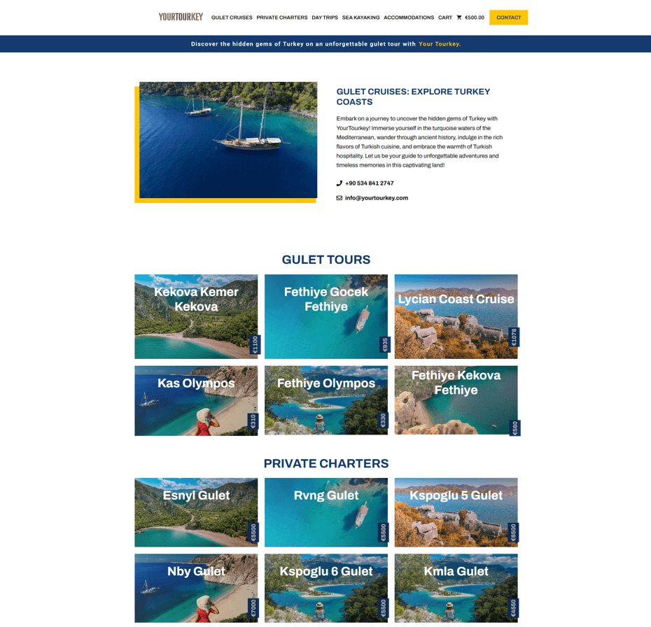 Turizm Firması web sitesi