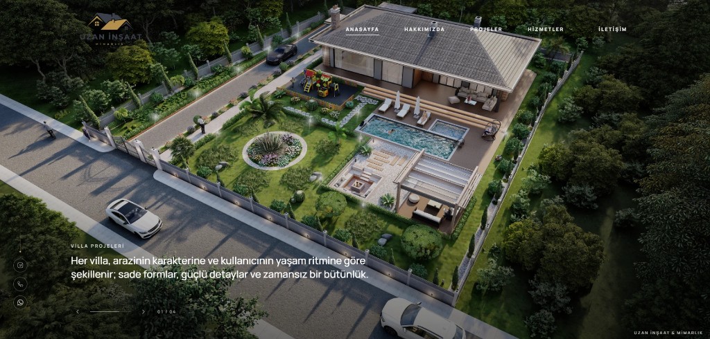İnşaat, Mimarlık Sitesi Web Tasarımı